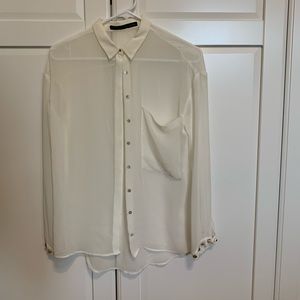 Zara sheer blouse